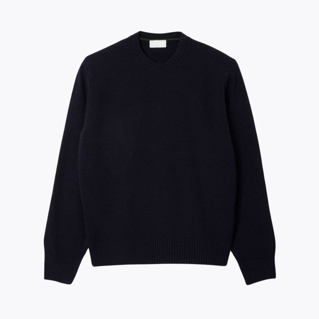 Carded Wool Crew Neck Sweater